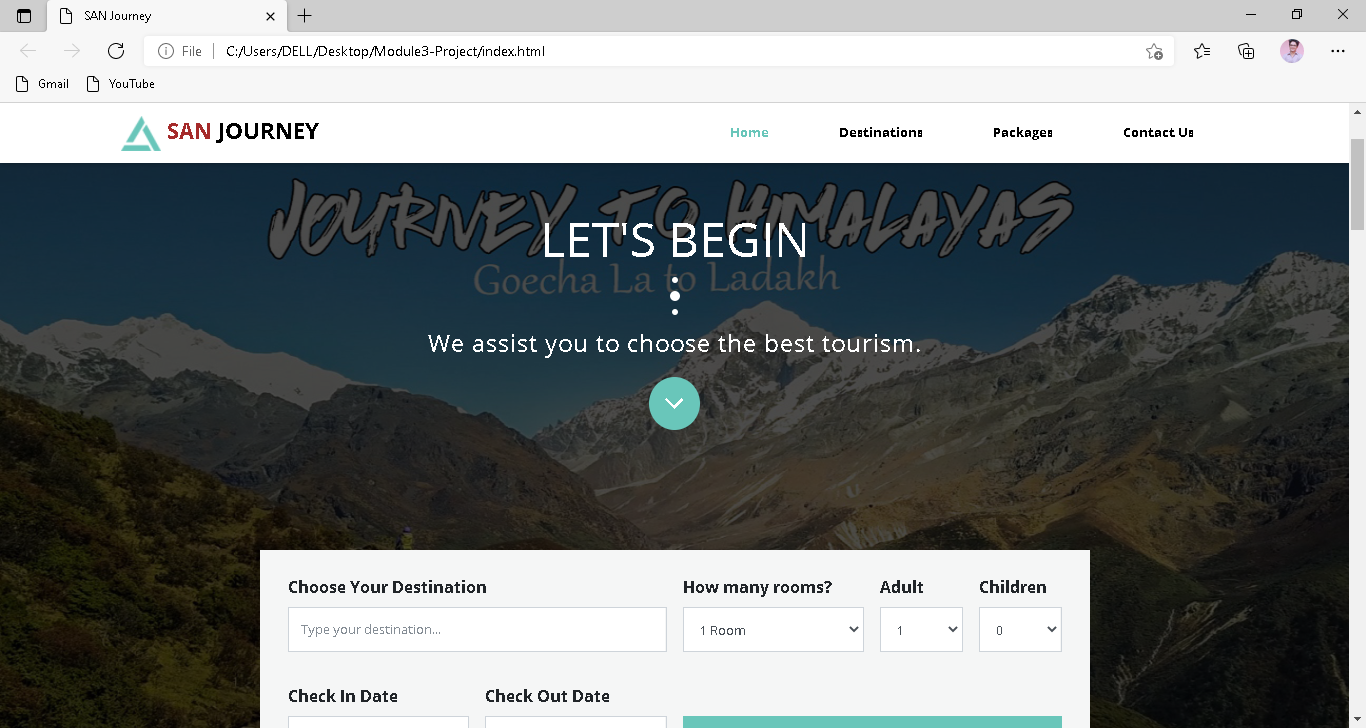 SAN Traveling website